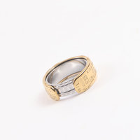 Nouvel Arrivage Bague Anti-Stress Rotative en Forme de Petit Train Métro en Acier Inoxydable Plaqué Or 18K, Bijou de Soulagement du Stress