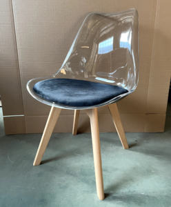 Precio barato diseño nórdico Interior Exterior silla tapizada transparente PP plástico <span class=keywords><strong>tulip</strong></span>án <span class=keywords><strong>sillas</strong></span> de comedor - Product Image 2