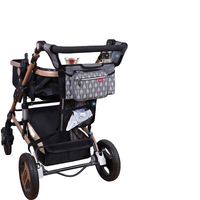 Sac organisateur pour poussette BSCI avec porte-gobelets, accessoire universel Lekebaby compatible avec toutes les poussettes