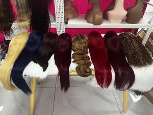 Amara parrucche colorate della migliore qualità parrucche frontali in pizzo per capelli umani 200 densità 360 yaki parrucca frontale in pizzo dritto venditore in magazzino - Product Image 3