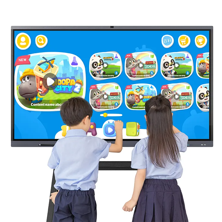 Schermo piatto interattivo multi touch screen 65 "schermo touch display monitor per uso insegnante di formazione in classe