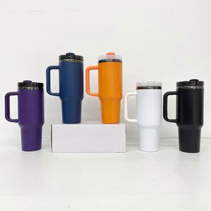 Thermos Coffee 2025 <b>Hot</b> and Cold 40 oz Mugs with Handle Stainless Steel Laser Engraving Black Plated 40oz Tumbler for Halloween - Product Image 2