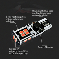 G-view 12V Nuevas Bombillas LED de Aluminio T10 T15 3020 de 5W Extremadamente Brillantes, Sin Errores Canbus, 5000-8000K para Luces de Reversa