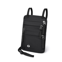 Porte-passeport multifonctionnel imperméable en nylon léger avec blocage RFID pour les voyages à l'étranger, lecteur de cartes antivol