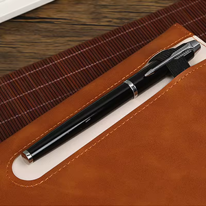 Văn phòng kinh doanh sang trọng bán buôn tùy chỉnh PU da máy tính xách tay với logo & bút - Product Image 4