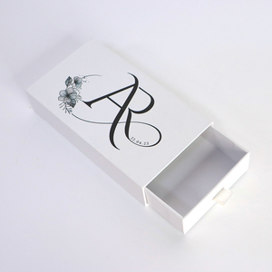 White Sliding <b>Box</b> Solid Cardboard Luxury <b>Gift</b> Packaging <b>Box</b> Cosmetic Drawer <b>Box</b> - Product Image 2