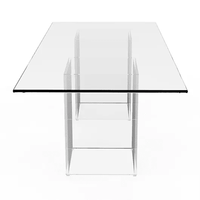 Meubles de luxe Table transparente, bureau, Table de Communion en plexiglas, grandes Tables à manger en acrylique