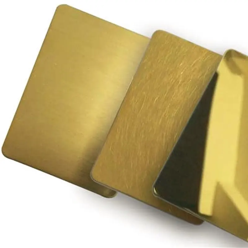 Folha de aço inoxidável sus304 preço placa de aço inoxidável ouro