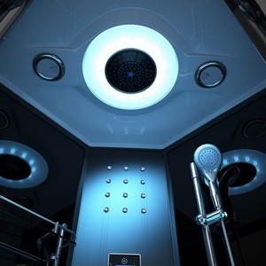 <span class=keywords><strong>Cabine</strong></span> <span class=keywords><strong>de</strong></span> <span class=keywords><strong>douche</strong></span> à vapeur <span class=keywords><strong>de</strong></span> massage noire <span class=keywords><strong>de</strong></span> luxe avec baignoire à remous et paroi en verre trempé ABS pour salle <span class=keywords><strong>de</strong></span> bain - Product Image 5