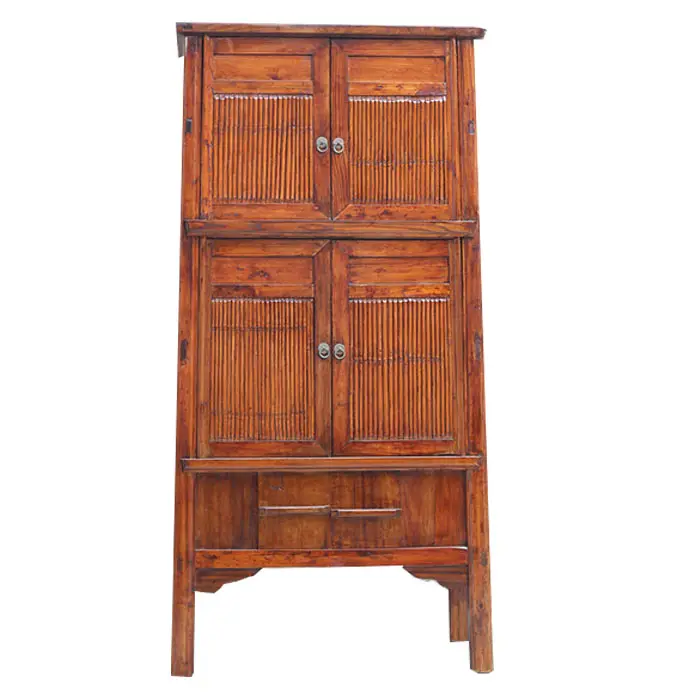 Asian style Chinese solid bamboo wood cabinet sideboards living room furniture natural antique cabinets