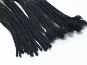 Extensions de dreadlocks au crochet en cheveux humains bouclés, faits à la main, style afro crépu, couleurs T, type Locs FH Dreadlocks - Product Image 2