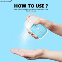 Spray désinfectant portable 30/40 ml avec nettoyant stérilisant hydratant parfumé, conception avec cordon, pour outils de manucure