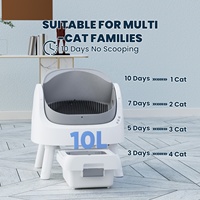AutoScooper 11 Bac à litière automatique pour chat, conception ouverte avec système de nettoyage automatique, capteur de sécurité anti-pincement, bac à litière facile à nettoyer