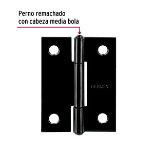 Master con unità 200 cerniera rettangolare 2 'nero, HERMEX - Product Image 2