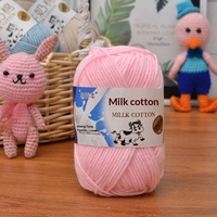 5-ply Spun Milk Cotton Yarn 16S Model 010 Hebei Wholesale Baby Yarn for Crochet Slippers Bags Dolls Medium-thick Yarn