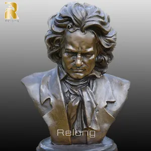 Statue de buste en bronze de Beethoven de personne célèbre de haute qualité