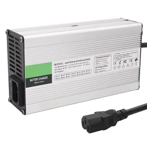 87.6V 5A LiFePO4 thông minh sạc đỏ nhôm trường hợp với quạt làm mát cho 24S 72V LiFePO4 pin sạc DC C13 N + l-cắm