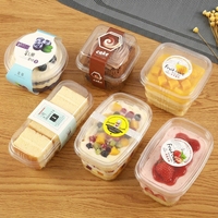 Boîte d'emballage en plastique transparent pour mousse au chocolat, dessert, pudding, vente en gros d'usine, avec couvercle