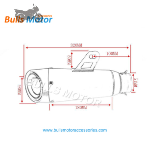 Slip-on silenciador de escape universal de escape de la motocicleta de acero inoxidable moto para CBR650/NINJA650 motor - Product Image 6