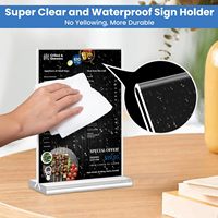 Support Magnétique Personnalisé pour Panneau en Acrylique A4 A5 A6, Porte-Menu de Table, Cadre Photo en Acrylique pour Marketing et Publicité