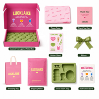 Coffret Cadeau Thé Personnalisé en Carton Ondulé – Kit Matcha Complet pour Entreprises : Boîte d'Emballage pour Poudre de Thé, Fouet, Bol et Coffrets Cadeaux