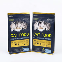 Sacs à fermeture éclair personnalisés en PE/Al, résistants à l'humidité, à fond stable, avec impression en héliogravure, traitement de surface, pour aliments pour chats en PET - Vente en gros