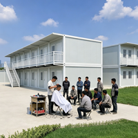 Vente de liquidation d'usine : Maison conteneur modulaire mobile à 2 étages, bâtiment de bureaux et appartements à faible coût, modèle 03 en stock
