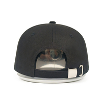 Luxe vintage zwarte bedrukte en met patch label verseelde groothandel 6-panel 100% katoenen baseball caps voor volwassenen