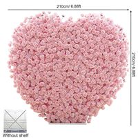 Kain Latar Belakang Dinding Bunga Berbentuk Hati Warna Pink 5D Mewah untuk Acara Lamaran Pernikahan dan Pertunangan