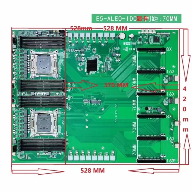 High Quality E5-ALEO-IDC-V1.0 PC Motherboard LGA2011-3 Dual LAN 16 DDR4 6 PCIE M.2 Computer Motherboard