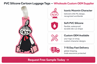 Étiquettes de bagages et cartes d'embarquement personnalisées en PVC écologique avec impression UV, motifs de dessins animés mignons, et cordon de suspension pour le voyage
