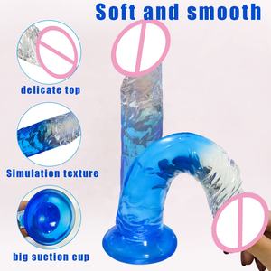 Yanse Crystal Gode Sex Produkte Riesiger Riemen auf Dildos Starke Saugkraft Erotische Muschi Weiches Gelee Penis Realistische Dildos Für Frauen - Product Image 4