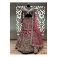 Lehenga de fête élégant en georgette et filet avec broderie complexe idéal pour les mariages indiens et les événements culturels