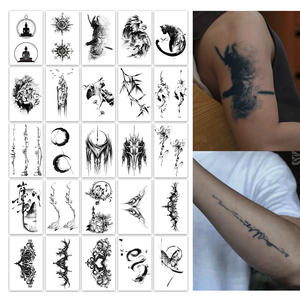 Tatuaje temporal a prueba <span class=keywords><strong>de</strong></span> agua a prueba <span class=keywords><strong>de</strong></span> sudor, tatuaje semipermanente que dura 2 semanas, tatuaje realista a base <span class=keywords><strong>de</strong></span> hierbas antifricción <span class=keywords><strong>para</strong></span> brazo y pierna - Product Image 1