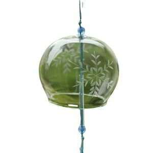 Ornements suspendus en verre gravé de style japonais personnalisés, carillons à vent en forme de fleur de saule - Product Image 5