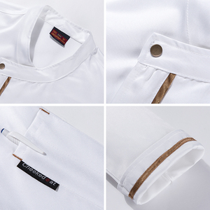 Short-sleeved Summer New Breathable <strong>Chef</strong> Work Uniform Hotel Catering <strong>Chef</strong> Clothing <strong>Black</strong> <strong>Chef</strong> <strong>Jacket</strong> Men - Product Image 2