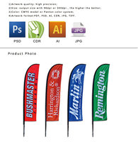 Haute qualité Logo tissu bannière impression plage drapeau bannière larme plume drapeau pôle Kit drapeau pour la publicité extérieure