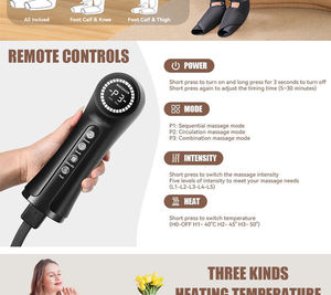 Masajeador de piernas para circulación y alivio del dolor, masajeador de pies y pantorrillas de compresión de aire útil para la relajación - Product Image 4