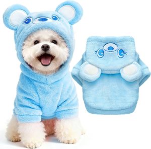 Sudadera con Capucha para Perro, con Orejas de Oso, de Forro Polar, para Perros Pequeños, Bulldog Francés, Cachorro, Diseño Clásico, Ropa Deportiva para Primavera e Invierno, Acogedora para Mascotas - Product Image 1