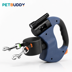 PETBUDDY Retractable <b>Dog</b> <b>Leash</b> 3M LED Light Blue Black Red Black Small Medium <b>Dogs</b> Modern Design Plastic Handle - Product Image 2