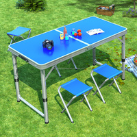 Table de pique-nique pliante en aluminium pour l'extérieur