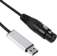 Adaptador de Interfaz USB DMX512 con Cubierta de PVC y Blindaje Trenzado para Control de Luces LED de Escenario, Atenuador por Computadora