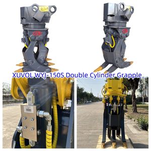 Grappin à bois XUVOL OEM à double cylindre, maintien circulaire, 600 mm, 10-20 tonnes, pour excavatrice - Product Image 2