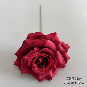 Rose en soie Pingping, fleur artificielle unique pour mariage, faite à la main par moulage par injection - Product Image 4