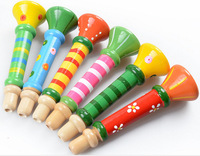 Wholesale Wood Material Educational Early Education Music Toys Play Musical Instruments Trumpet
