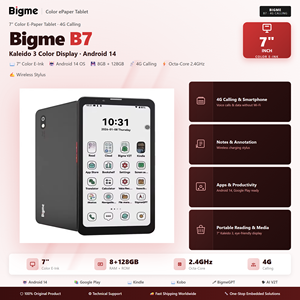 Liseur électronique Bigme HiBreak Pro Color 6,13 pouces avec écran couleur E Ink respectueux des yeux, rafraîchissement rapide, lecteur de papier électronique Android 14, lecteur électronique mobile - Product Image 1