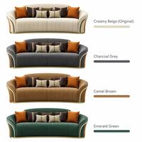 Canapé convertible en tissu de luxe léger italien, sur mesure, fabriqué à Foshan, pour appartement, grande villa familiale, salon moderne haut de gamme pour manoir Ingot