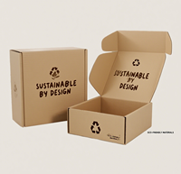 Boîte postale ondulée en papier kraft avec logo personnalisé conception gratuite boîtes d'expédition de vêtements en matériaux recyclés avec logo pour chaussettes vêtements