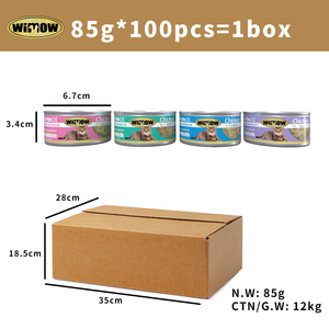 विडो 85 ग्राम 170 ग्राम फैक्टरी उच्च गुणवत्ता वाले कस्टम डिब्बाबंद पालतू जानवरों का स्वाद कुत्ते बिल्ली गीले डिब्बे भोजन - Product Image 6