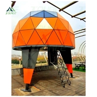 Tiny Houses UFO Design Moderne Kit de Camping Extérieur Maison Confortable et Chaleureuse Tiny Home Loft Villa Star Capsule